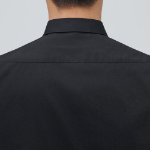 Wide Spread Collar Dress Shirt (Black)