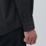 Wide Spread Collar Dress Shirt (Black)