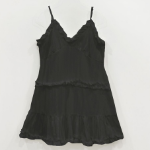 Мини-платье-бюстье с многослойными воланами и фестонами