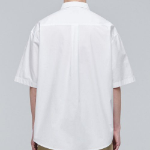 Oversized Poplin Short Sleeve Shirt (White)