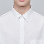 Oversized Poplin Short Sleeve Shirt (White)