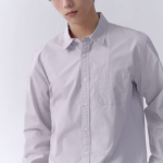 Basic Washed Poplin Shirt (Light Gray)