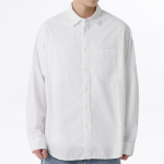 Relaxed Micro Seersucker Shirt (White)