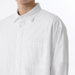 Relaxed Micro Seersucker Shirt (White)
