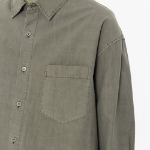 Relaxed Cotton Tencel Pigment Shirt (Khaki)