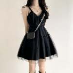 Мини-платье из шифона с каскадной юбкой в стиле балерины