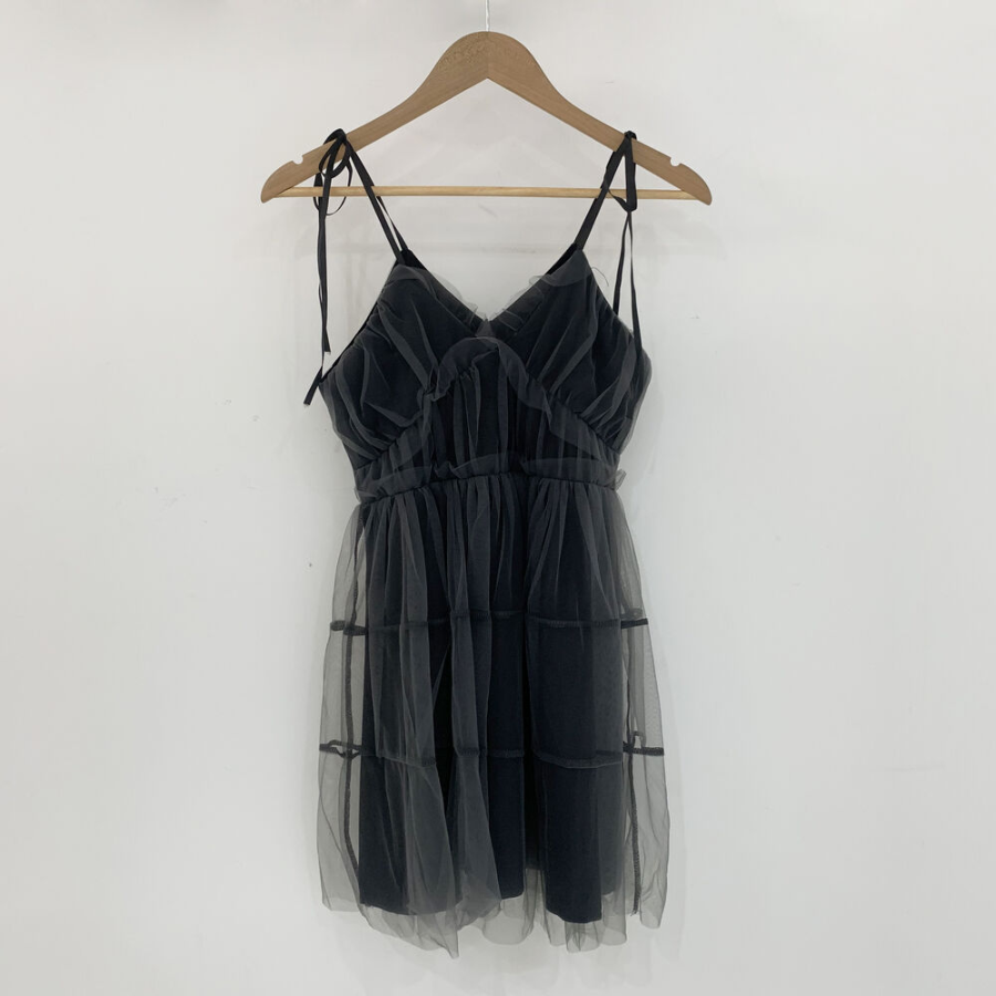 Мини-платье из шифона с каскадной юбкой в стиле балерины