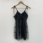 Мини-платье из шифона с каскадной юбкой в стиле балерины