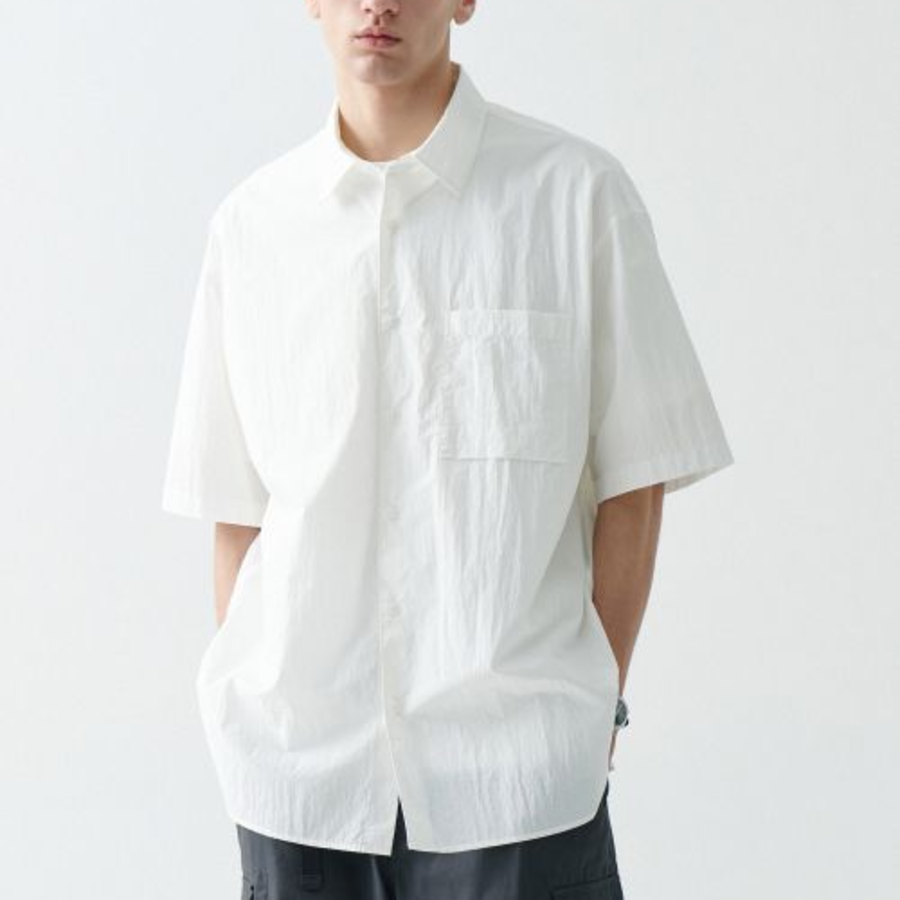 City Leisure CN Oversized Short Sleeve Shirt (White)