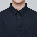 Oversized Poplin Shirt (Navy)