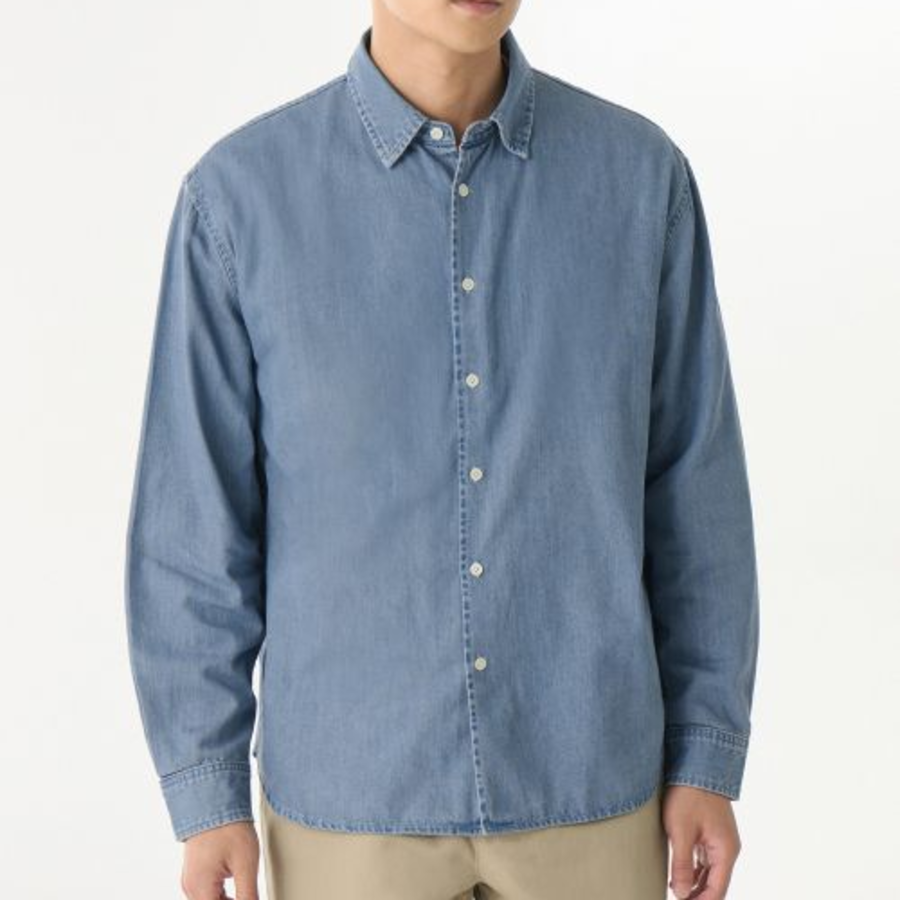Relaxed Denim Shirt (Blue)