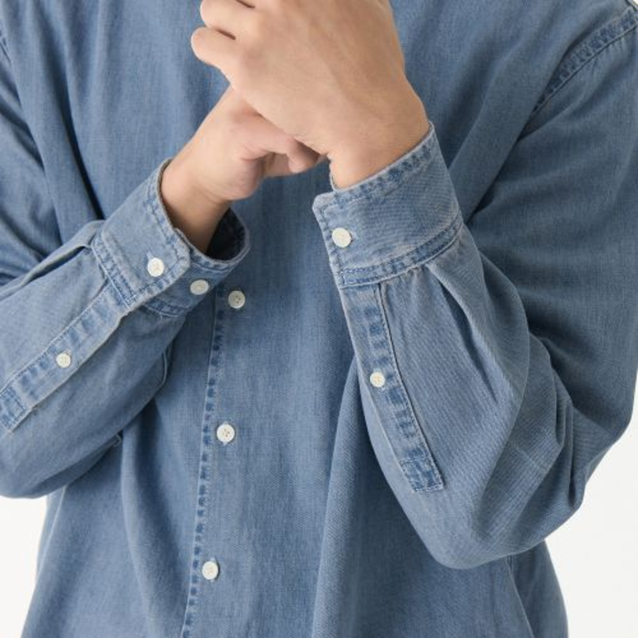Relaxed Denim Shirt (Blue)