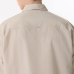 Relaxed Soft Poplin Short Sleeve Shirt (Light Beige)