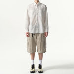 City Leisure Lightweight Nylon Oversized Shirt (White)