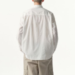 City Leisure Lightweight Nylon Oversized Shirt (White)