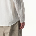 City Leisure Lightweight Nylon Oversized Shirt (White)