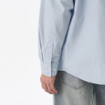 Oversized Washed Poplin Shirt (Sky Blue)