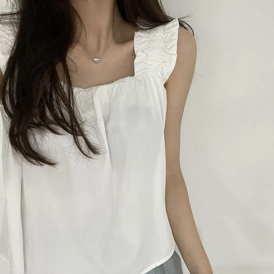 Candypangpang Summer Frill Mini Tank Top_Peachkong