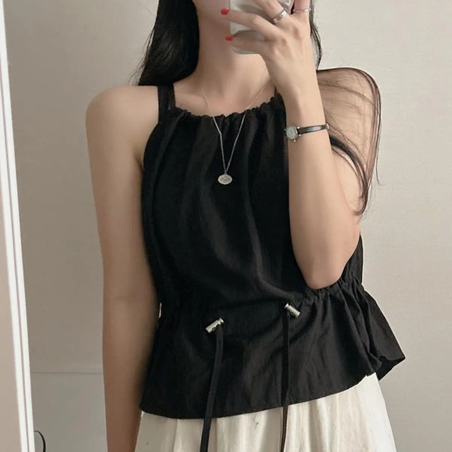 Luca String Halterneck Nylon Summer Blouse