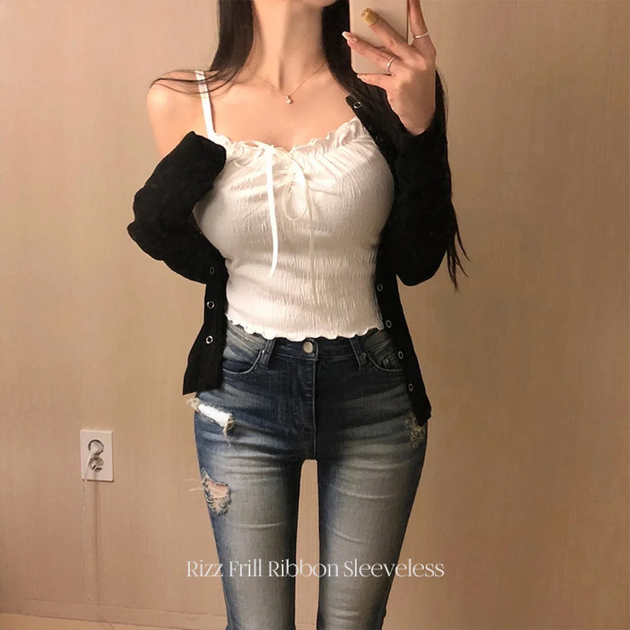 Liz Frill Ribbon Tank Top