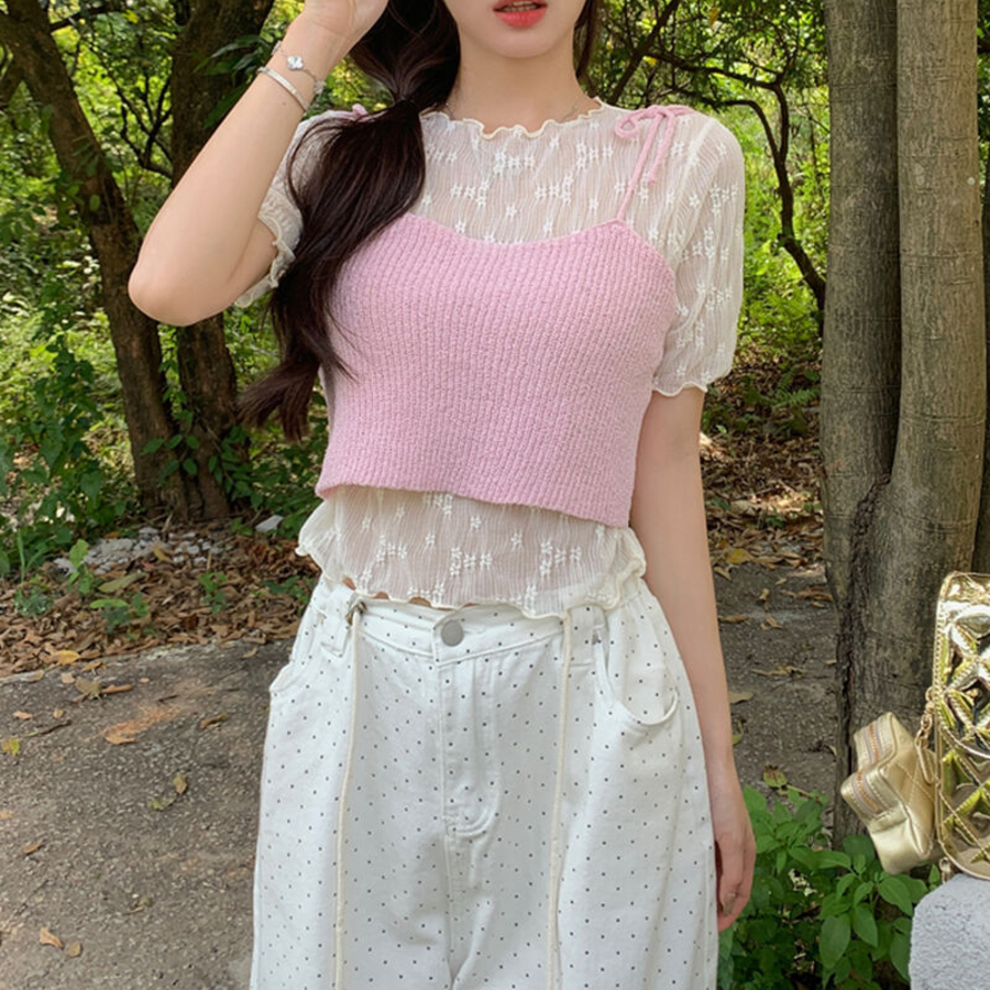 Knit Layered Bustier