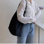 Two-Way Buckle Simple Big Crossbody Bag — вместительная эко-сумка в минималистичном стиле