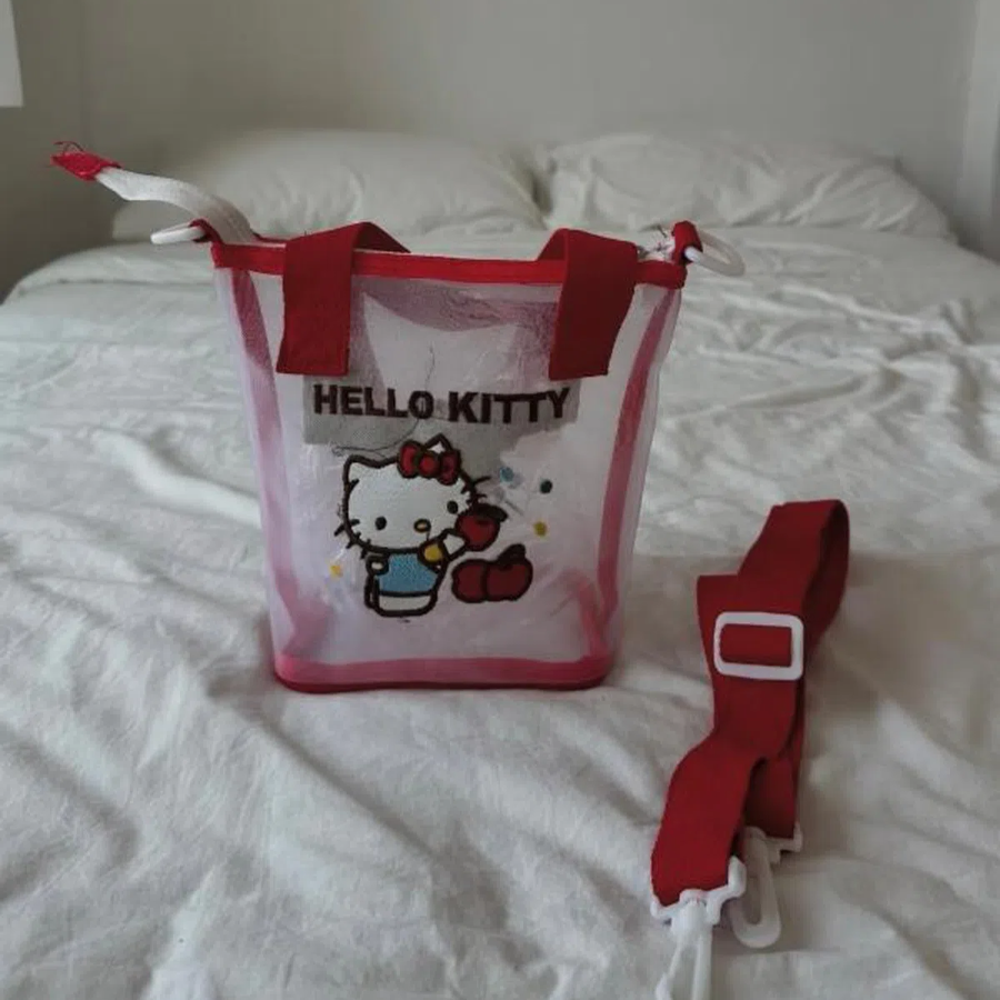 Beach Mesh Transparent See-Through Tote Bag — стильная и практичная пляжная сумка