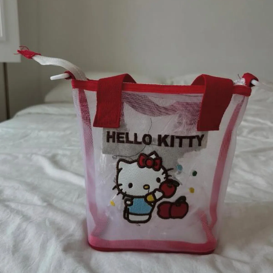 Beach Mesh Transparent See-Through Tote Bag — стильная и практичная пляжная сумка