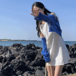 Льняное мини-платье-комбинация с бретелями и бантом