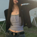 Свободный размер-Серый-Майки