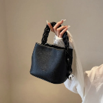 Women's Shoulder Casual Bag with Pom-Pom — повседневная сумка с ремнём