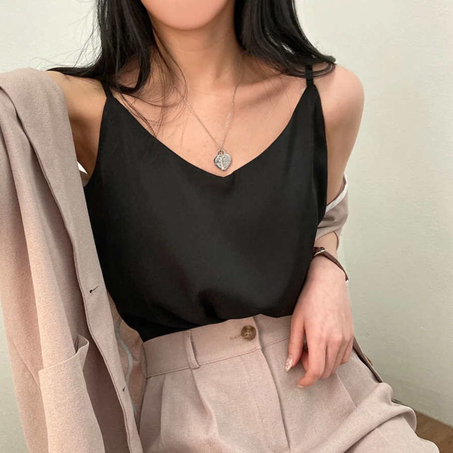 Mainne Strap Sleeve Blouse Tank Top