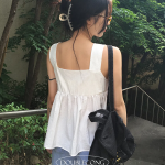 Рintuck Square Neck Tank Blouse