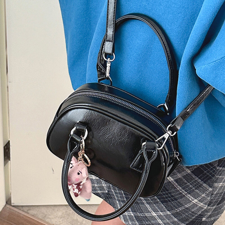 Handle Round Crossbody Vintage Shoulder Bag — круглая сумка в ретро-стиле на каждый день