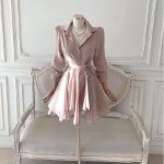 Свободный размер-Розовый-Мини-платье