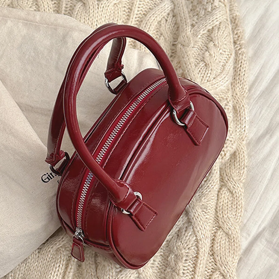 Handle Round Crossbody Vintage Shoulder Bag — круглая сумка в ретро-стиле на каждый день