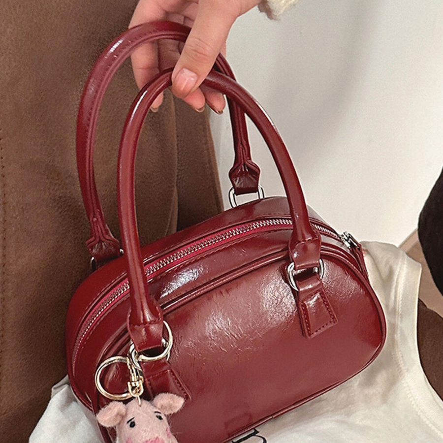 Handle Round Crossbody Vintage Shoulder Bag — круглая сумка в ретро-стиле на каждый день