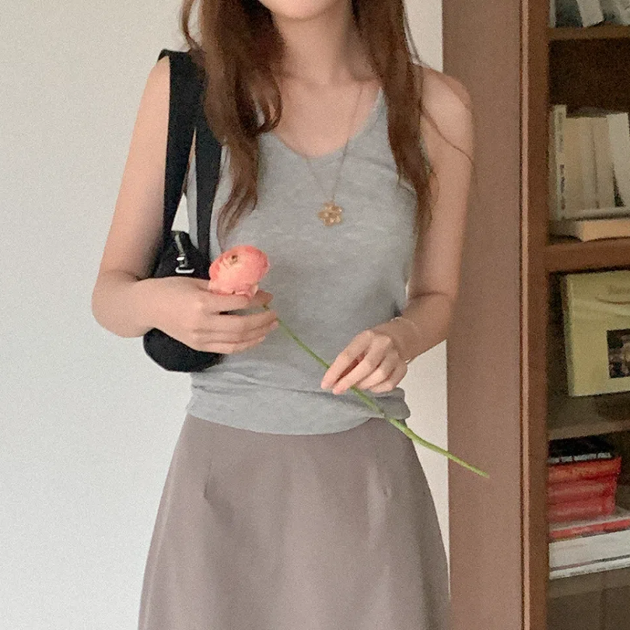 KJ Ribbed Halter Sleeveless