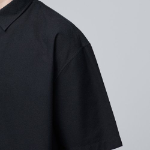 Oversized Oxford Short Sleeve Shirt (Black)