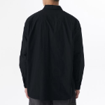 Oversized Washed Poplin Shirt (Black)