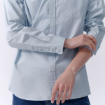 Basic Washed Poplin Shirt (Sky Blue)