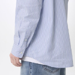 Relaxed Shadow Stripe Poplin Shirt (Sky Blue / Stripe)