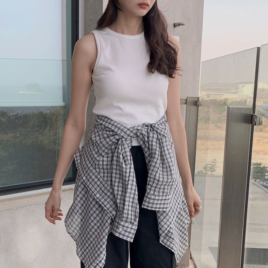 Rain Slim Fit Ribbed Tank Top