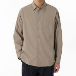 Relaxed Lightweight Nylon Shirt (Beige)