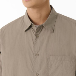 Relaxed Lightweight Nylon Shirt (Beige)