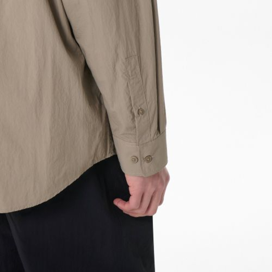 Relaxed Lightweight Nylon Shirt (Beige)