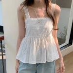 Mina Bustier Punching Lace Crop Blouse