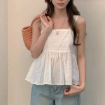 Mina Bustier Punching Lace Crop Blouse