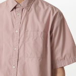 Relaxed Washed Poplin Short Sleeve Shirt (Desert Pink)