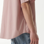 Relaxed Washed Poplin Short Sleeve Shirt (Desert Pink)